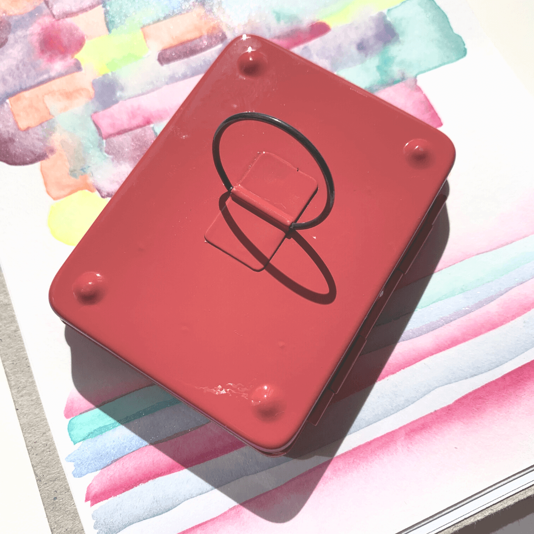 LA NOUVELLE VAGUE COULEURS - Wholesale Palette/Mixing Tray - Small empty lacquered metal watercolor palette - 3 colors available6