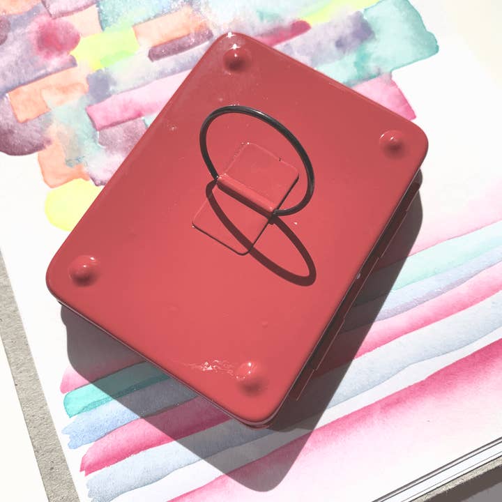 LA NOUVELLE VAGUE COULEURS - Wholesale Palette/Mixing Tray - Small empty lacquered metal watercolor palette - 3 colors available6