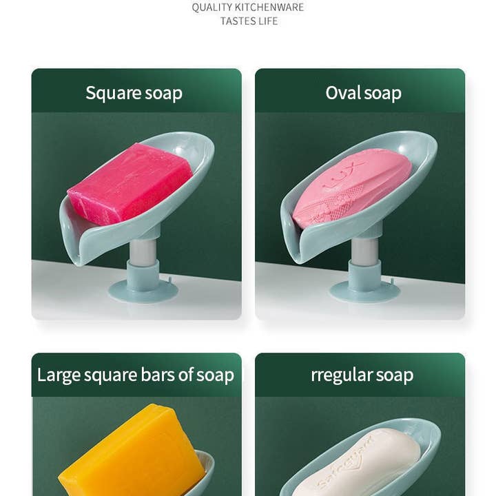 VIGOR - Wholesale Bath Soap Dish - Lotus Leaf Soap Dish Holder(10 Pack)12