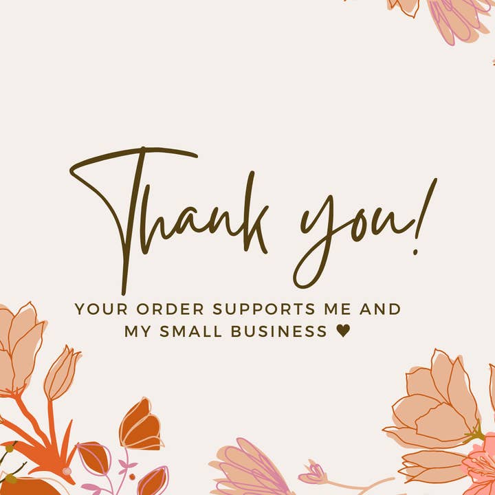 25 Fall & Floral Thank You Cards for wholesale by Juli's Art Cafe