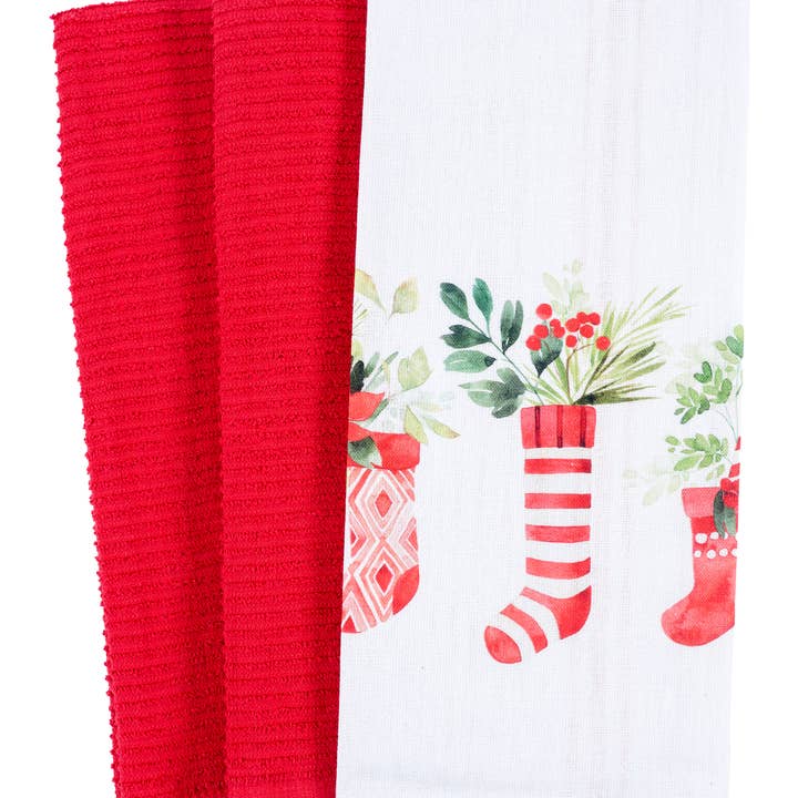 KAF Home - Wholesale Tea Towel - KAF Home Holiday Kitchen Tea Towels - Set of 3 (4 Options)0