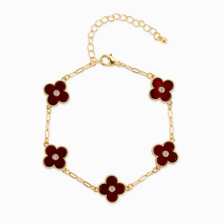 Sessori - Vente Bracelets à breloques/pendentifs - Bracelet Clover Station en CZ CZ MOP5