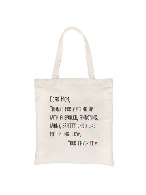 Dear Mom Canvas Bag for wholesale by 365 In Love