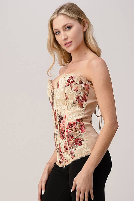 Lydia USA - Wholesale Corset - Women's - Lace Floral Corset2