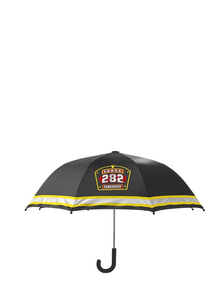 Kids 282 F.D.U.S.A. Firechief Umbrella - Black for wholesale by Western Chief