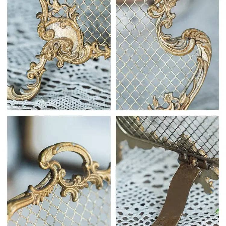 Vagabond Vintage - Vendita all'ingrosso Espositori e vetrine per gioielli - Scaffale per gioielli in peltro con finitura dorata1