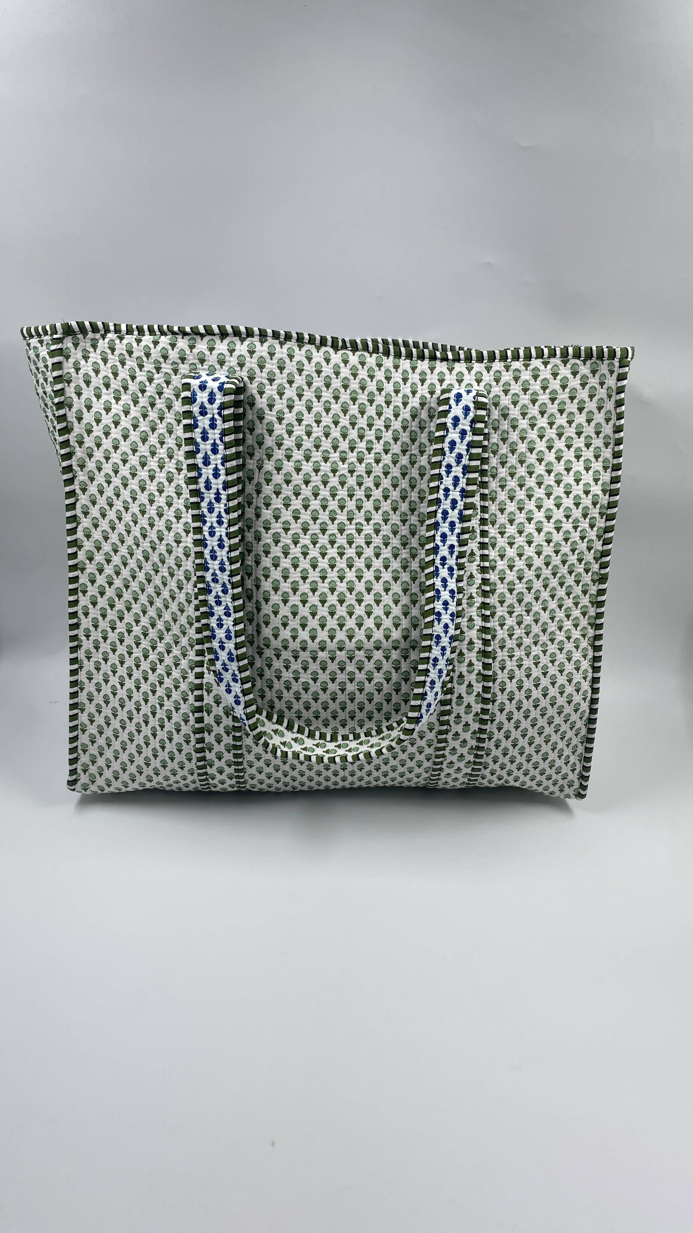 Funky Yak Ltd - Wholesale Tote Bag - Women's - 100% Cotton Kantha Quilted Boho Floral Reversible Tote Bag0