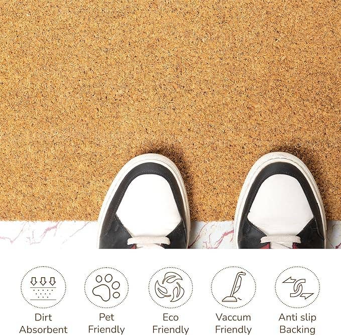 India Wholesale Co - Wholesale Door Mat - Coir Mats Basic Plain - 17X30" Beige3