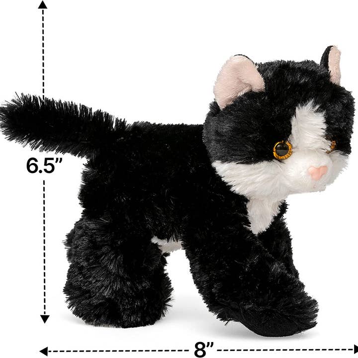 Jolitee - Vendita all'ingrosso Peluche - Bambini e neonati - Jolitee, piccolo peluche in peluche bianco e nero, peluche, gatto da smoking, gattino di peluche, 20,3 cm