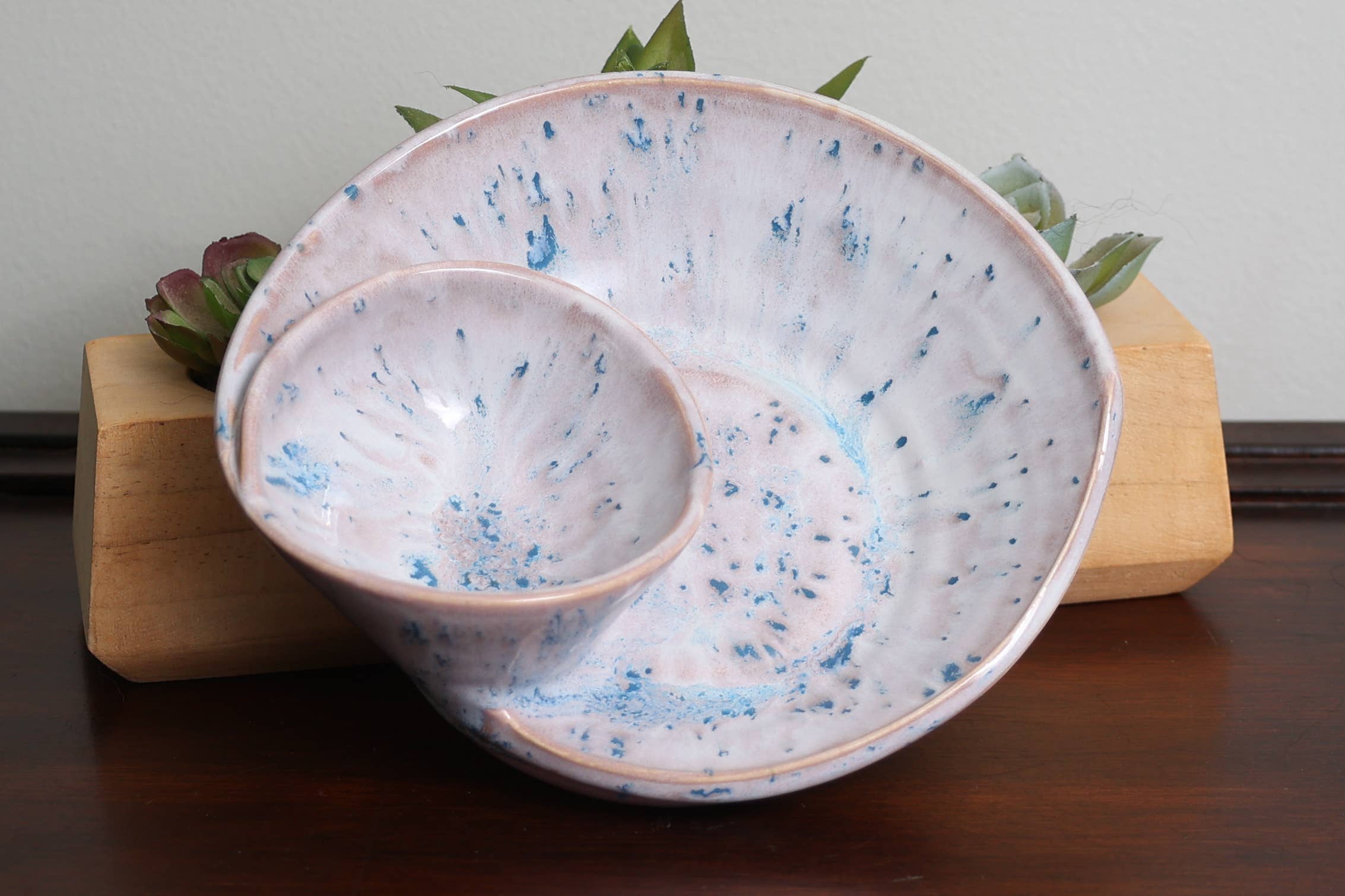 Sawdust and Clay - Wholesale Decorative Plate/Dish/Bowl - Artisan Swirly Bowls- Ceramic Serving Bowls- Assorted Case14