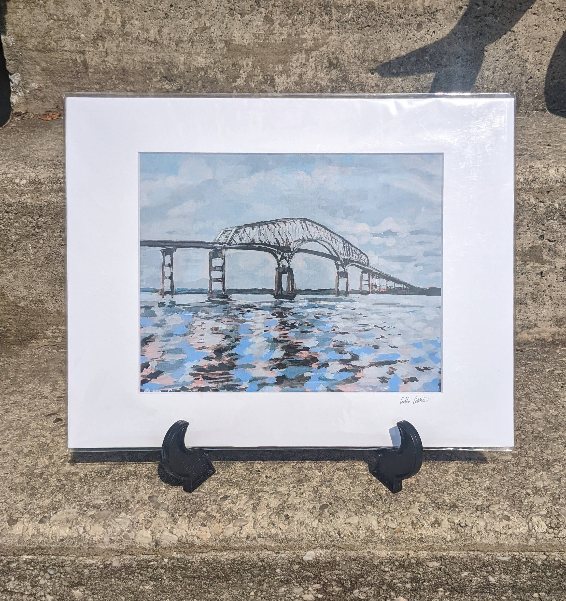Collin Cessna Artwork - Wholesale Art Print - "Key Bridge" Matted 8"x 10" Print by Collin Cessna1