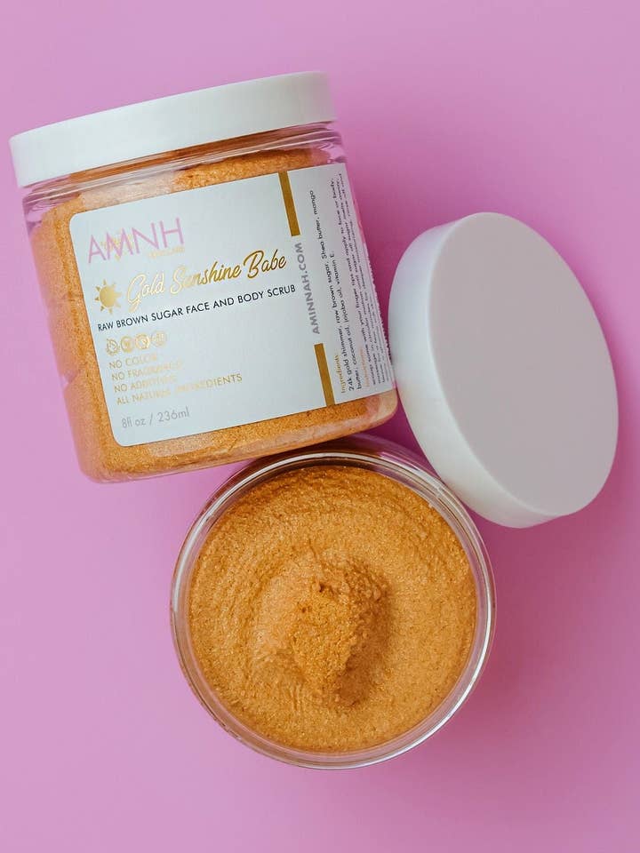 Golden Sunshine Babe Sugar Scrub for wholesale by AMINNAH