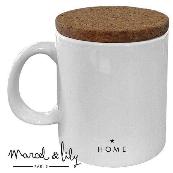 Marcel & Lily - Wholesale Coffee Mug - "Home" mug with cork lid1