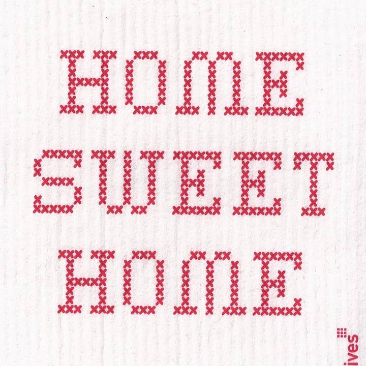 SPONGE CLOTHS Home Sweet Home, red for wholesale by NineLives