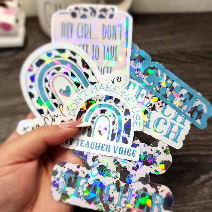 Paquete de pegatinas de vinilo con estampado de vaca para profesor occidental para venta al por mayor de Daisy Grove Studio