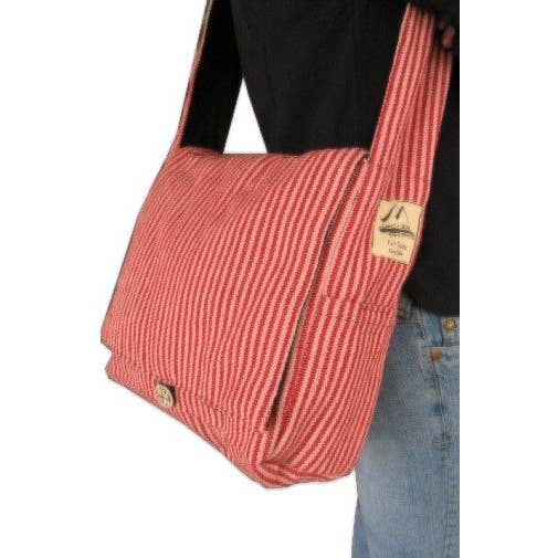 Ganesh Himal Trading - Wholesale Messenger Bag - Unisex - Handcrafted Cushioned Cotton Crossbody Wide Strap Flap Bag4