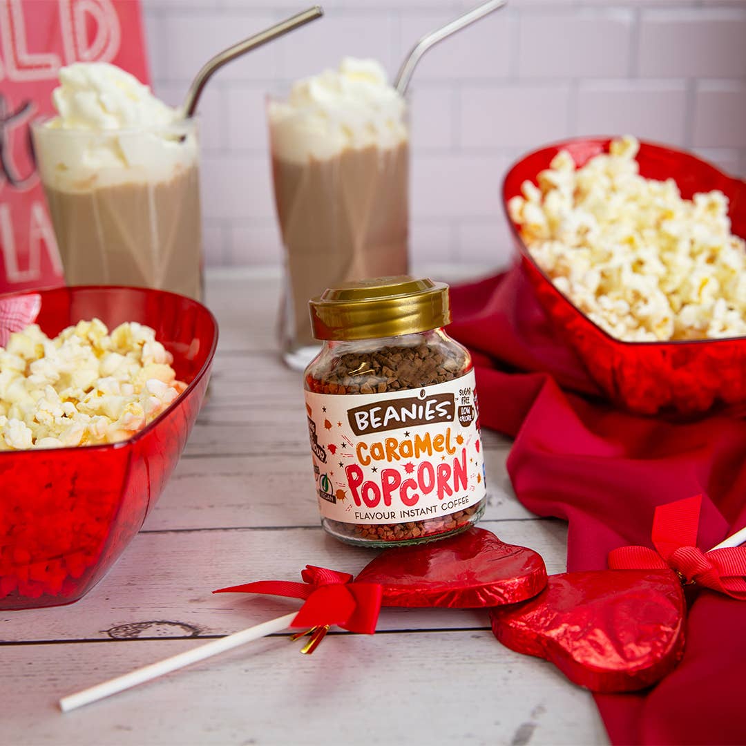 Beanies The Flavour Co. Ltd - Wholesale Instant Coffee/Espresso - Beanies 50g Caramel Popcorn Instant Flavoured Coffee2