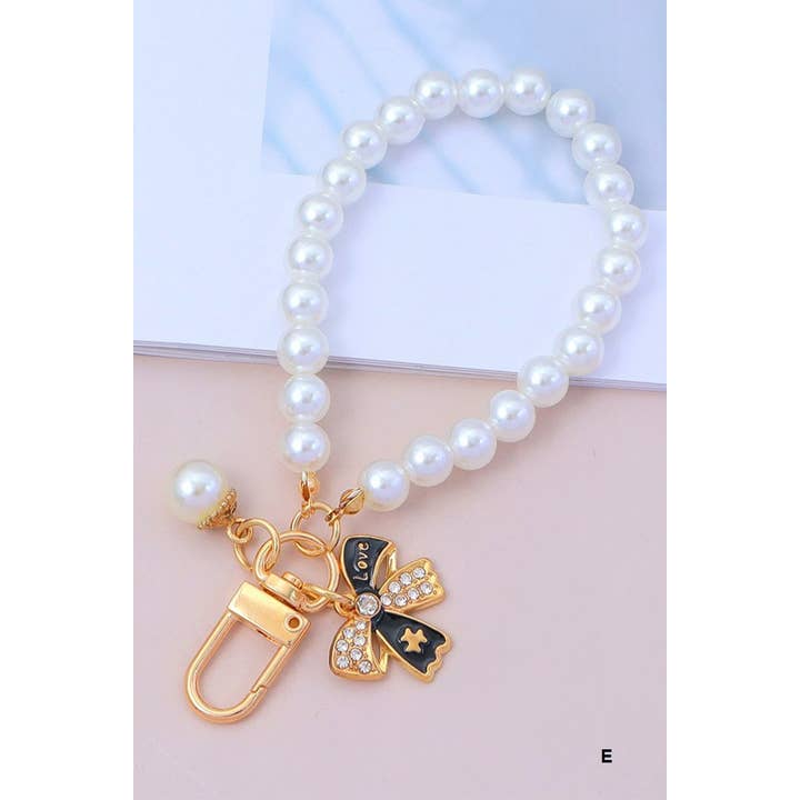 42POPS - Wholesale Keychain - Women's - .._ 0905 Elegant Pearl Phone Pendant Bag Charm Keychain SI-287533