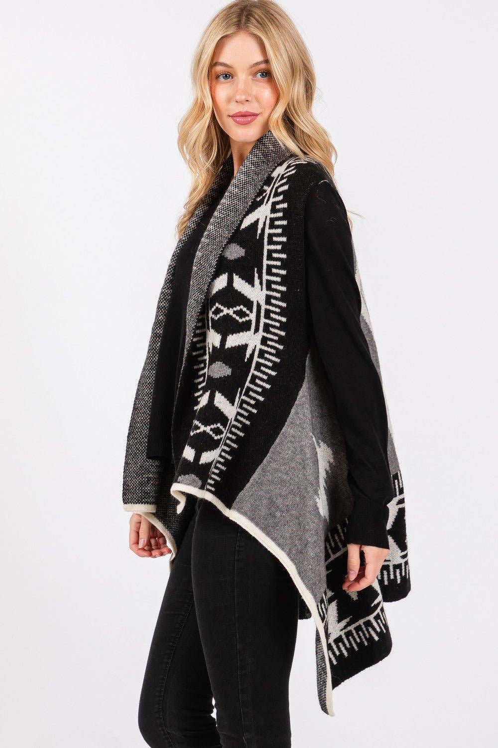 MiMi Wholesale - Wholesale Outerwear Vest - Women's - MS0402 Aztec Pattern Vest1