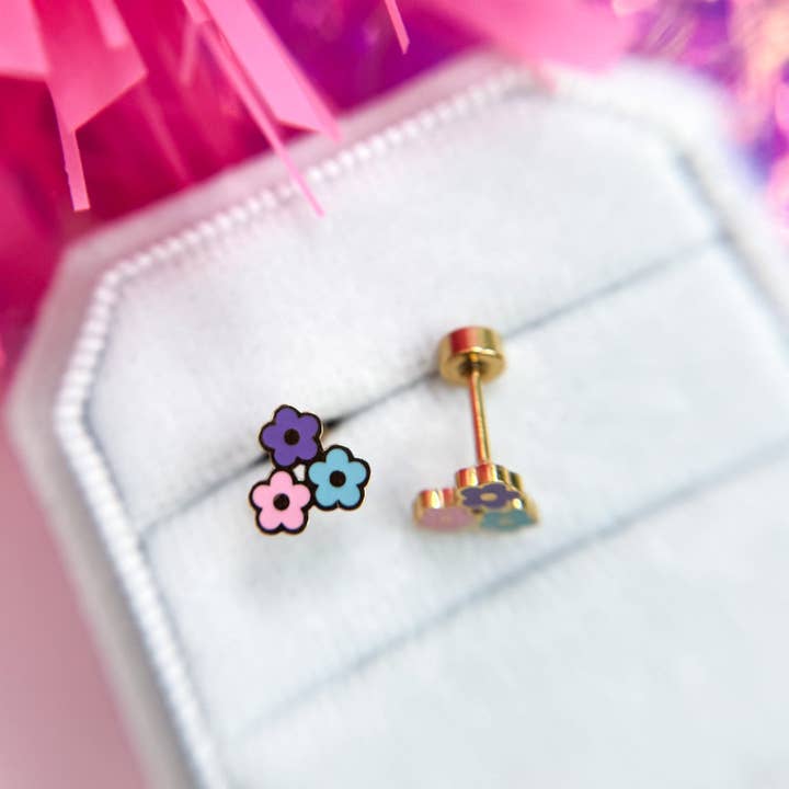 Ohrstecker Flower Power für den Großhandel von Desert Peach