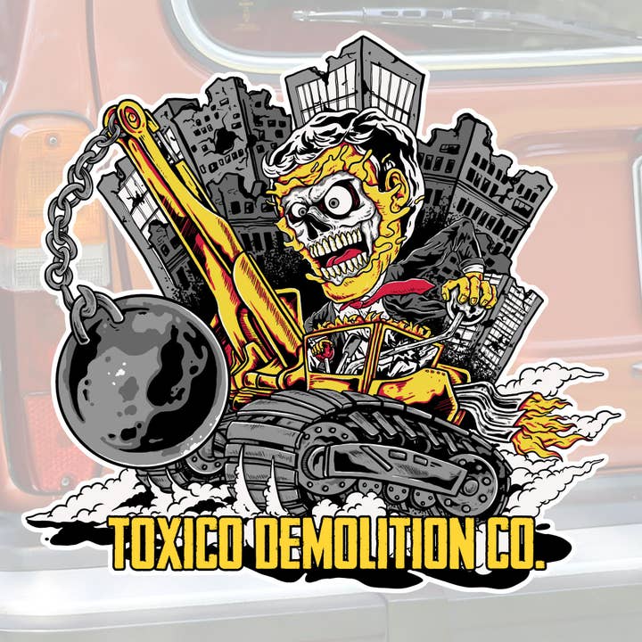 Autocollant de démolition pour la vente par Toxico