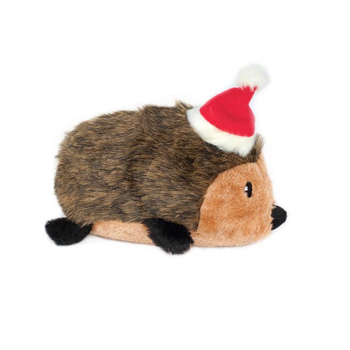 ZippyPaws - Wholesale Pet Plush Toy - Dog - Holiday Hedgehog - Christmas Dog Toy