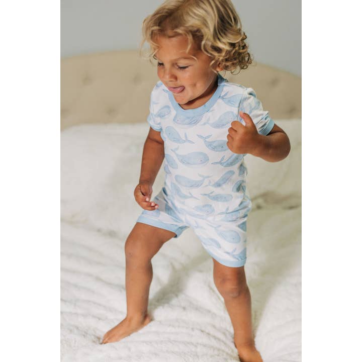 Sugar Bee Clothing - Wholesale Lounge Set - Kids - Whales - Short Lounge Set
