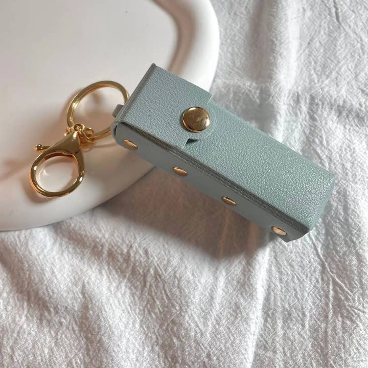 Toss Designs - Wholesale Lip Balm Case/Holder - Key Chain with Lipstick Holder -Beige1