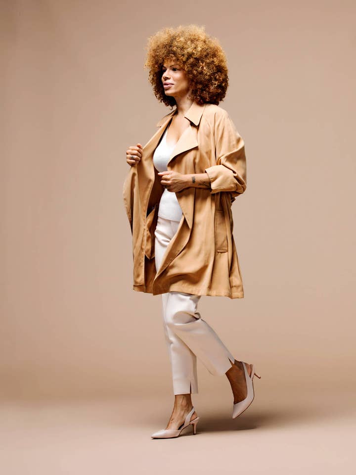 Boulevard Nude Slingback Heeled Shoes for wholesale by Urbànima