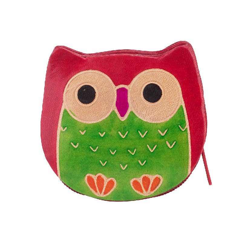 Benjamin International - Wholesale Coin Purse - Women's - Owl Leather Coin Purse