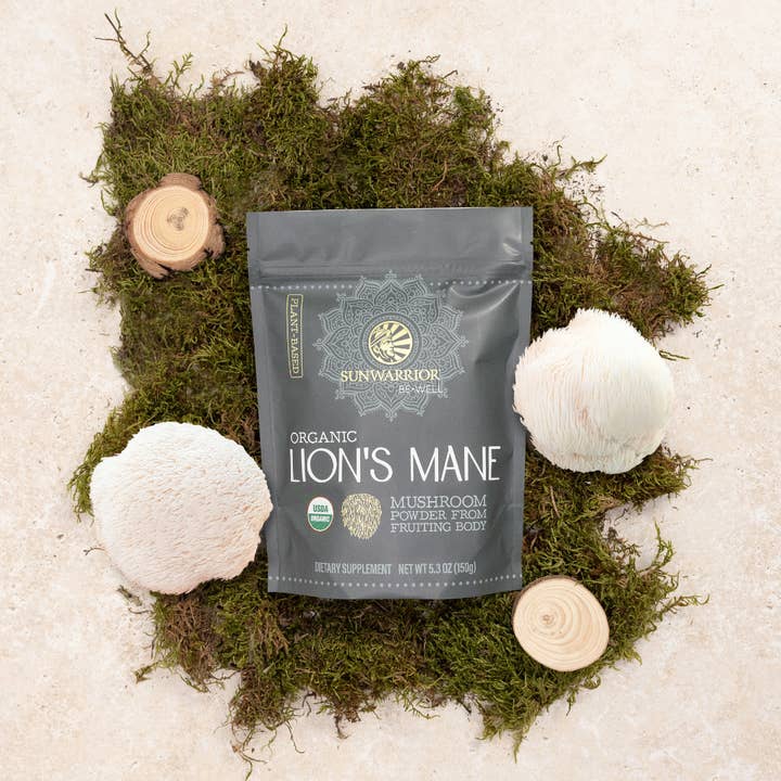 Sunwarrior - Wholesale Powdered Health Drink - Be Well Organic Lion's Mane Mushroom Powder Drink Mix