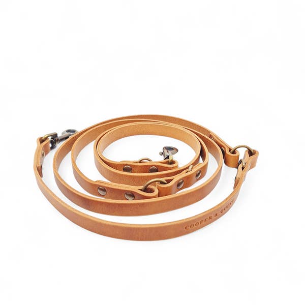 Justerbart koppel i läder för hund | Switch | Kamel för wholesale av Cooper & Quint Dog Accessories