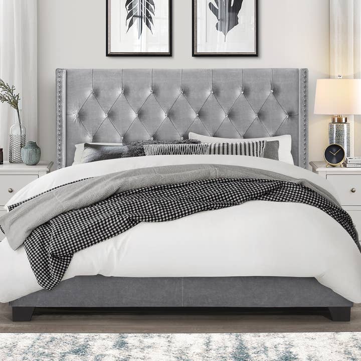 Home Design - Wholesale Bed - Brady Tufted Wingback Upholstered Panel Bed2