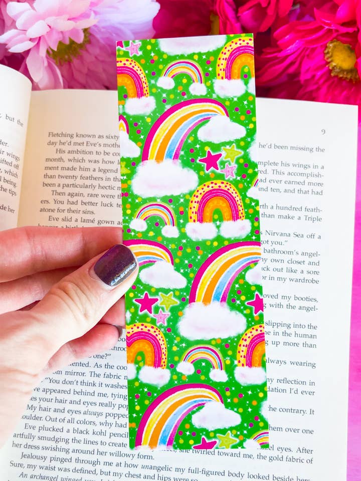 Marque-page à motif arc-en-ciel pour la Saint-Patrick pour la vente par Emily Cromwell Designs