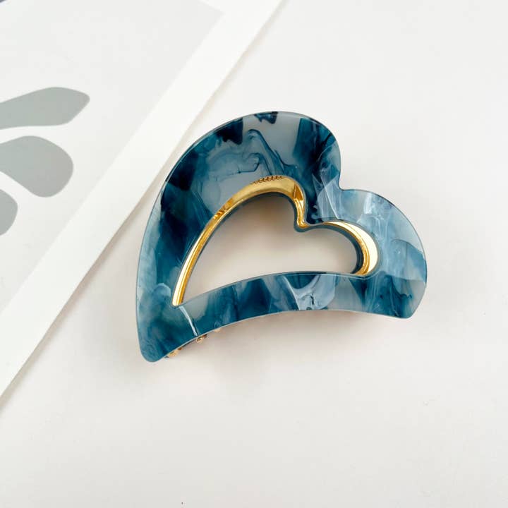 TheDivaSoap - Wholesale Hair Clip - Women's - Acetate Love Hair Clip Metal Claw Clip Valentine's Day1