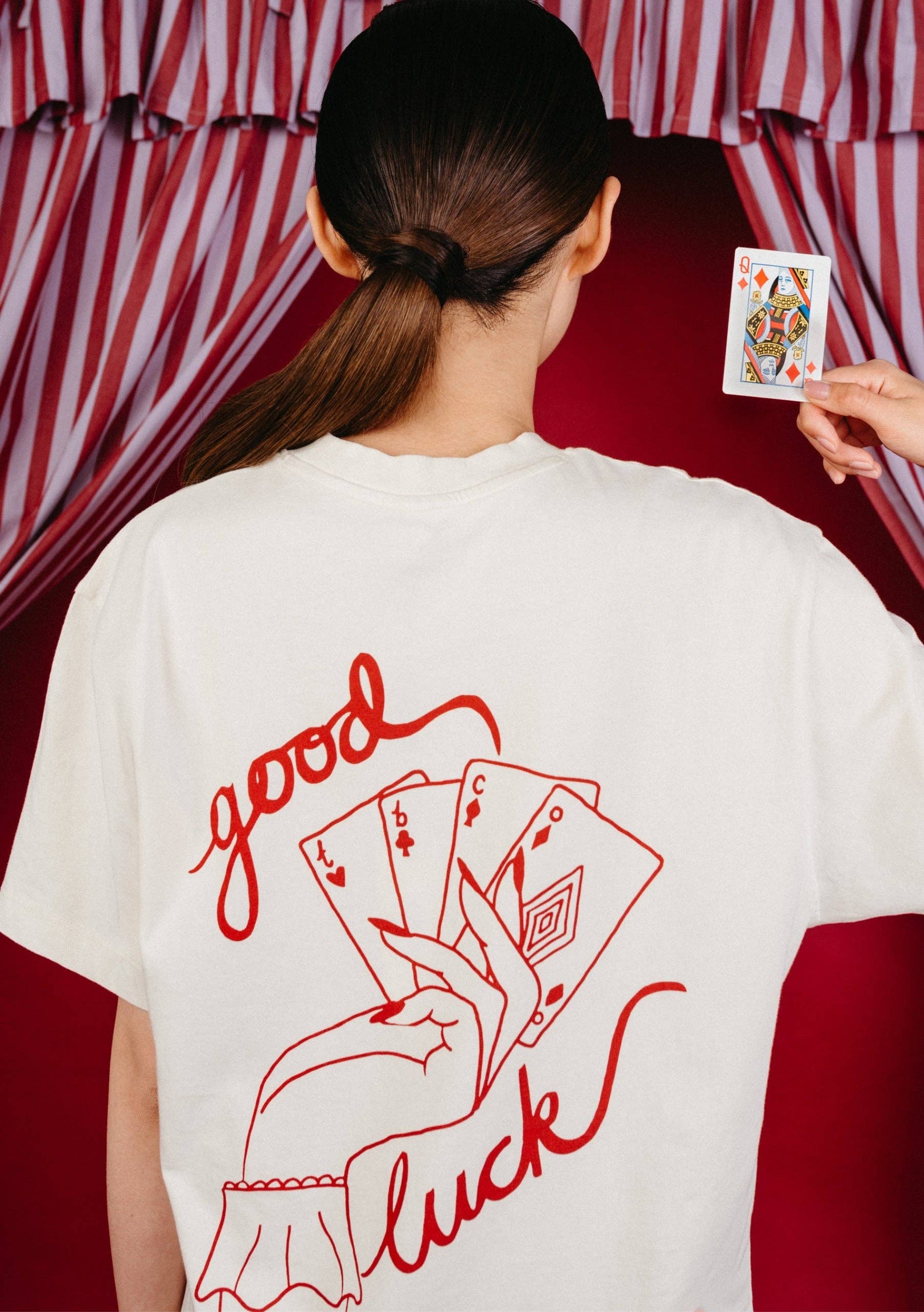 TBCo – wholesale Screen printed t-shirt – Women′s – Cotton T-Shirt in Good Luck Cards1