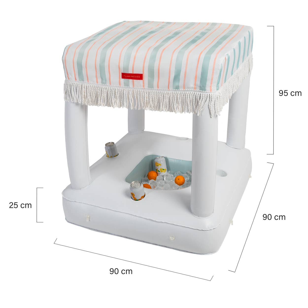 Flamingueo - Venta al por mayor Hinchables - Turquoise mini-bar fridge with canopy and cup holder5