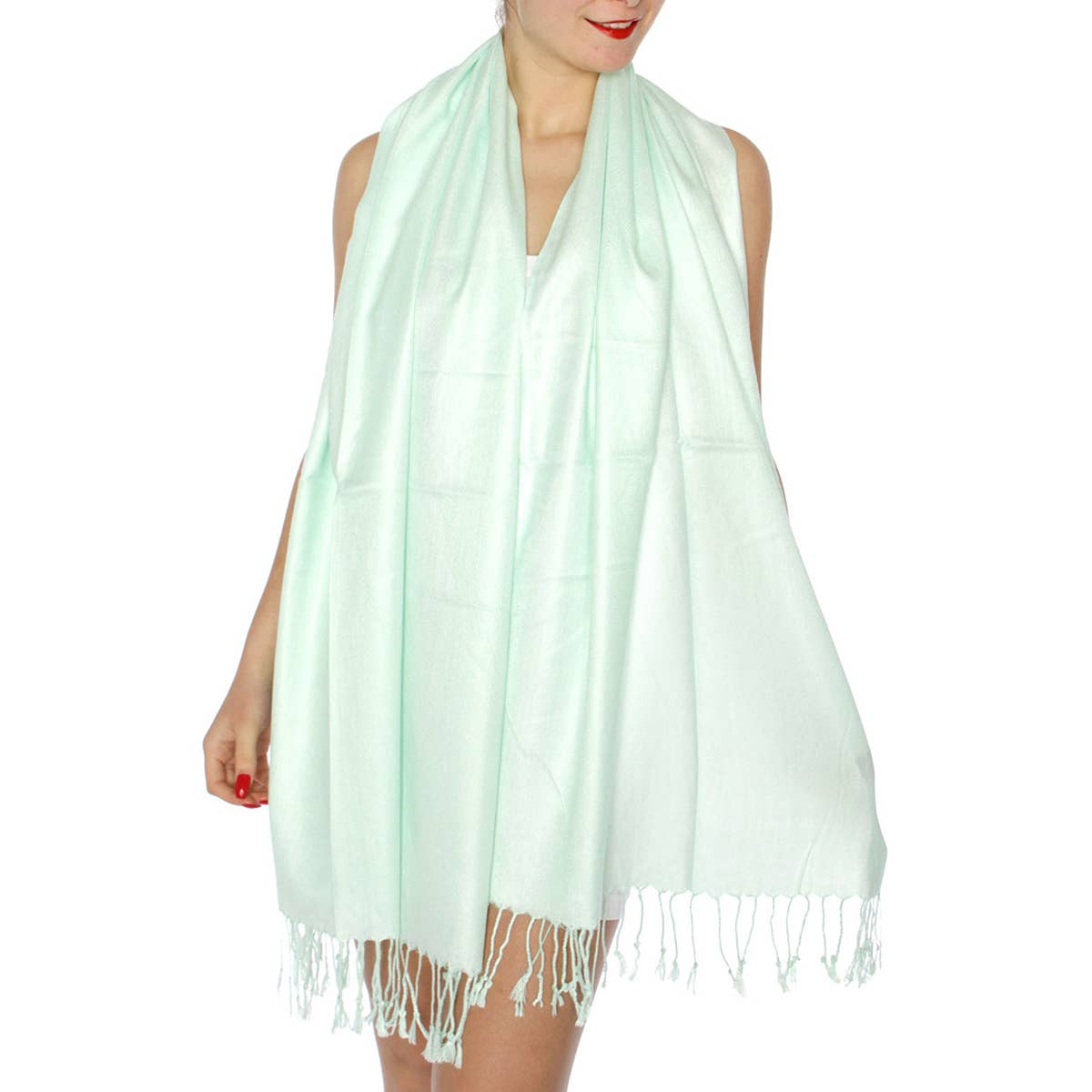 SERENITA - Wholesale Scarf - Women's - Cashmere feel wedding solid pashmina shawl wrap scarf16