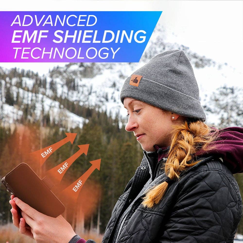 grijs EMF wintermuts met stralingsbescherming voor groothandel op Faire1