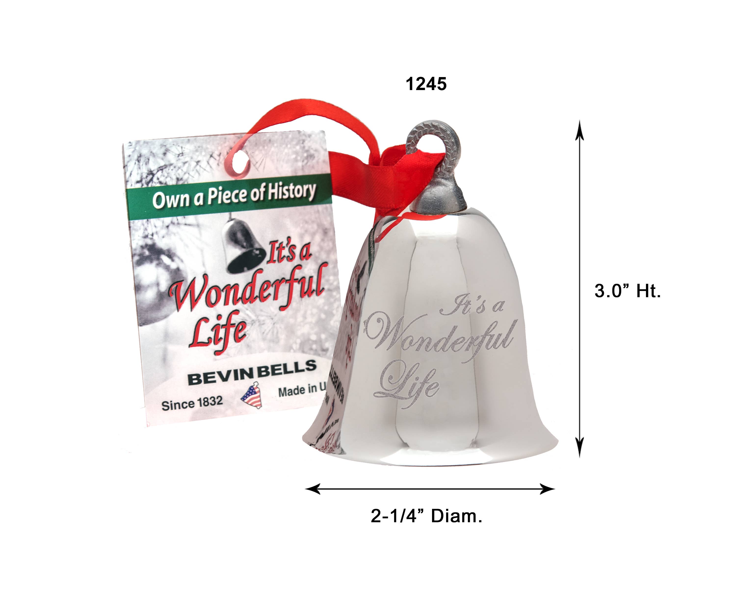 Bevin Bells – Engroshandel Pynt – It's a Wonderful Life 1245 mindebjælde i fløjlspose4