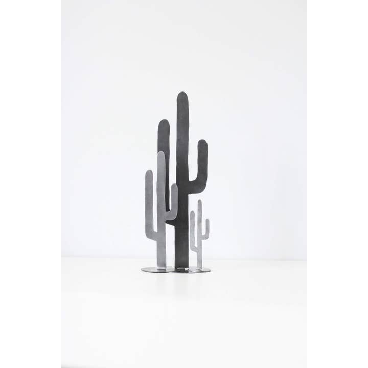Highland Ridge | Handmade Home Decor - Wholesale Decorative Tabletop Object - Metal Cactus Silhouette - Medium1