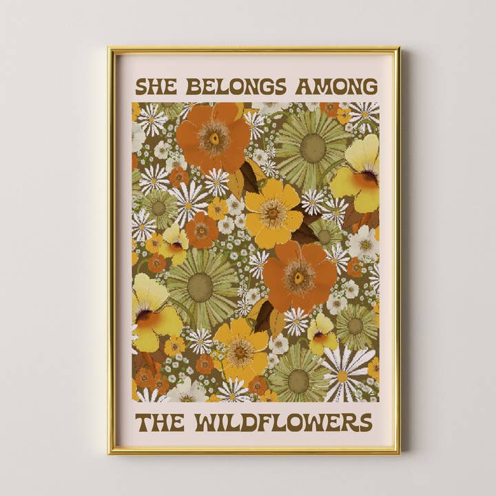 GiGi Thomas Designs - Wholesale Art Print - She Belongs Among the Wildflowers Print