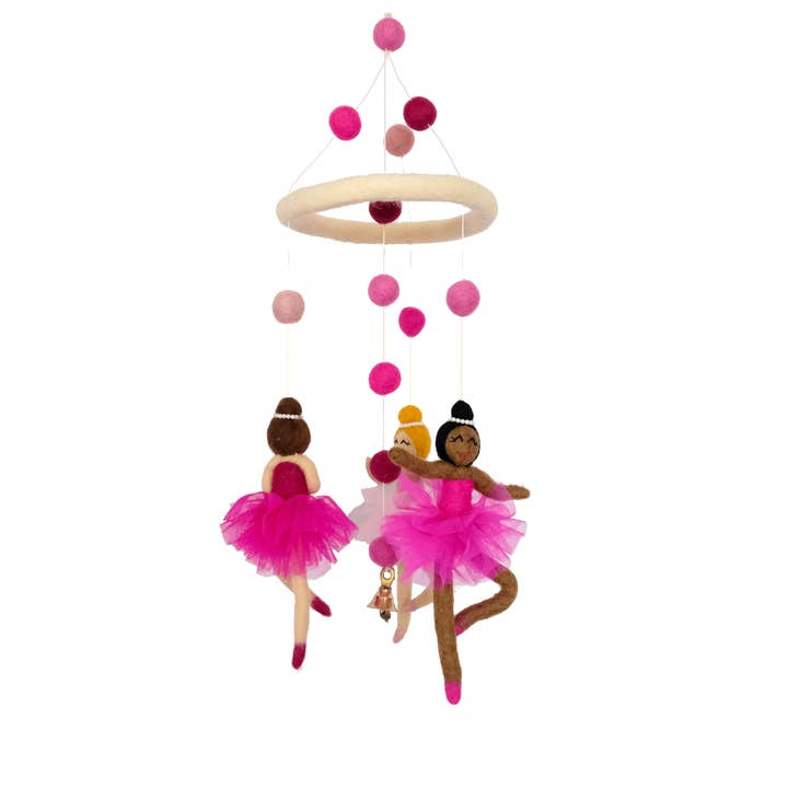 International Dance School of Ballet Ballerina Felt Mobile for wholesale by Global Groove Life