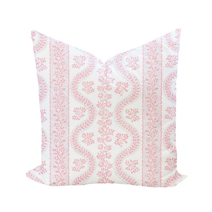 Wheaton Whaley Home - Wholesale Throw Pillow Cover - Dolly in Pink by Sister Parish