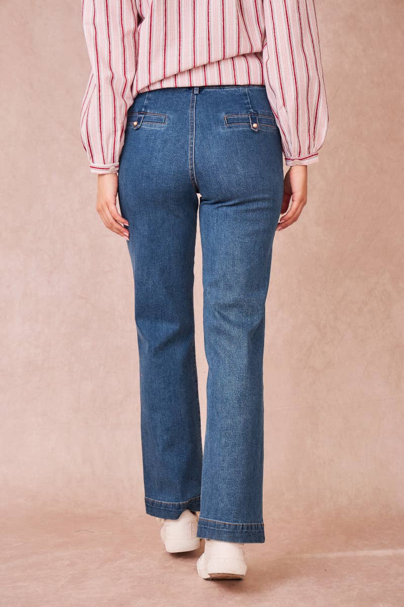 Blue PARIS Straight Leg Jeans for wholesale on Faire2
