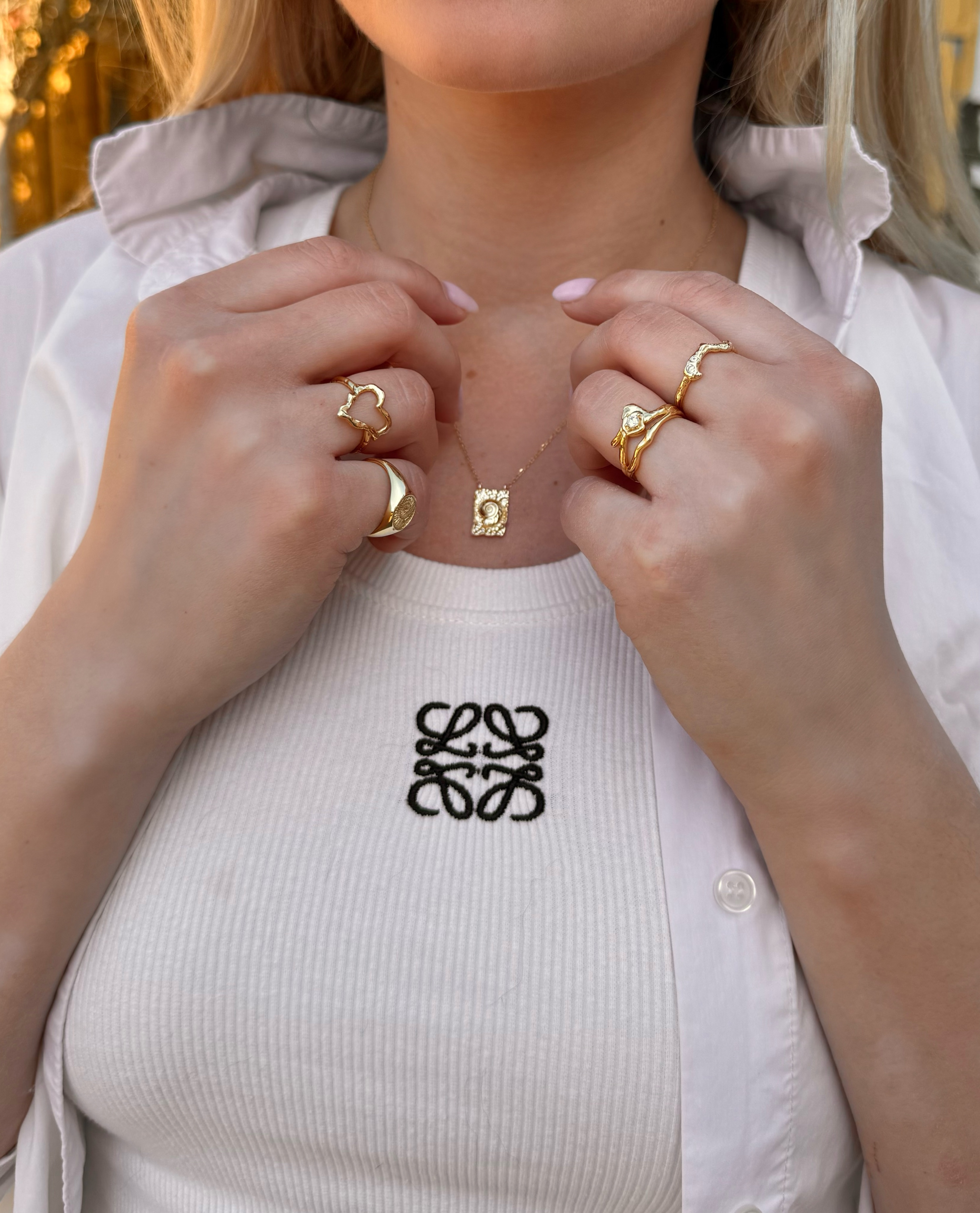 Nava Copenhagen - Wholesale Signet Ring - Shelly Ring - Gold Plated3