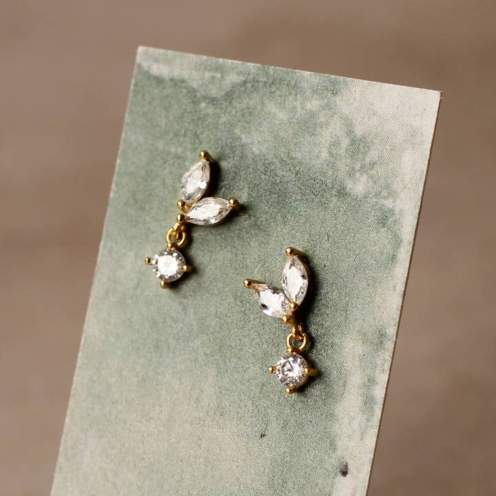 Japanese Petal Sterling Silver Stud Earrings for wholesale by Silk Purse, Sow's Ear