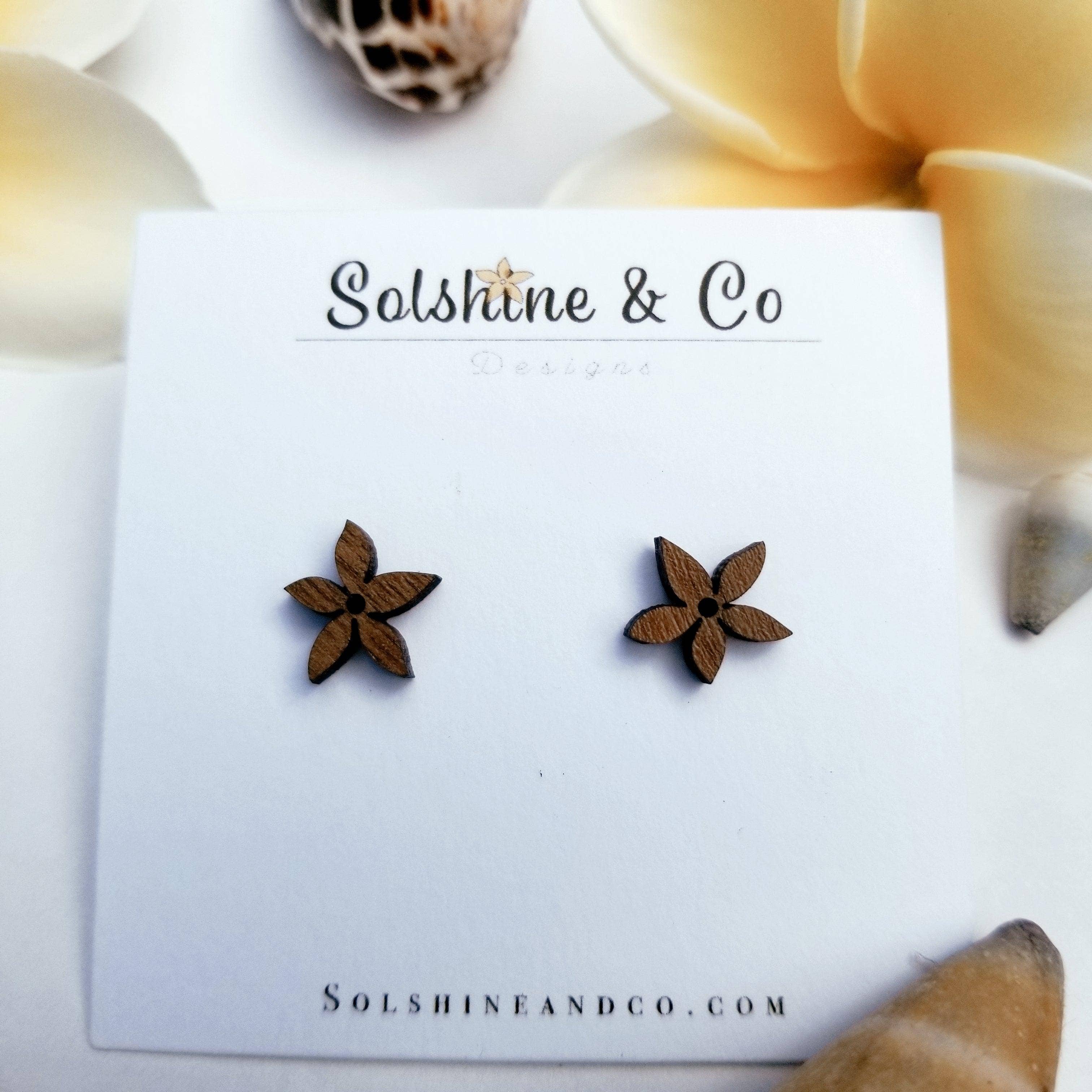 Solshine and Co - Wholesale Stud/Post Earrings - Plumeria Studs3