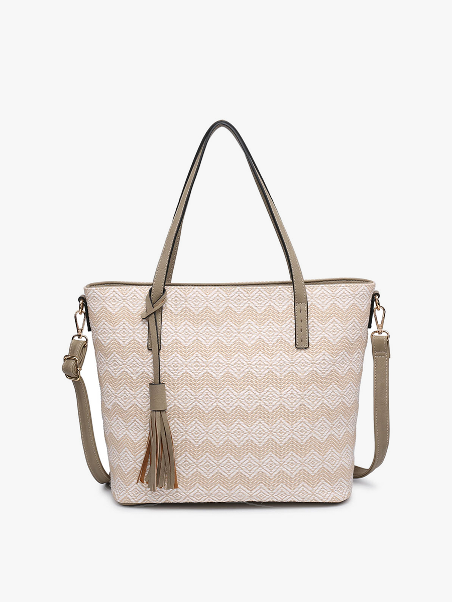 Jen & Co. – wholesale Tote bag – Women's – M1921 August 2 Tone Natural Women's Tote Bag0