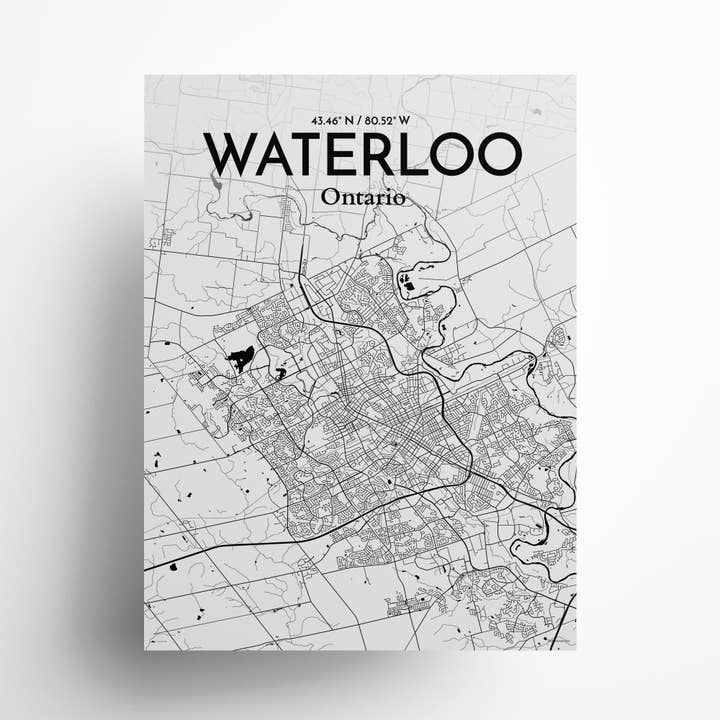 OurPoster.com - Wholesale Poster - Waterloo City Map Poster236